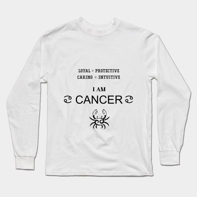 Cancer horoscope 01 Long Sleeve T-Shirt by 2 souls